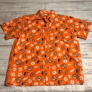 Baltimore Orioles Short Sleeved Button Down Shirt